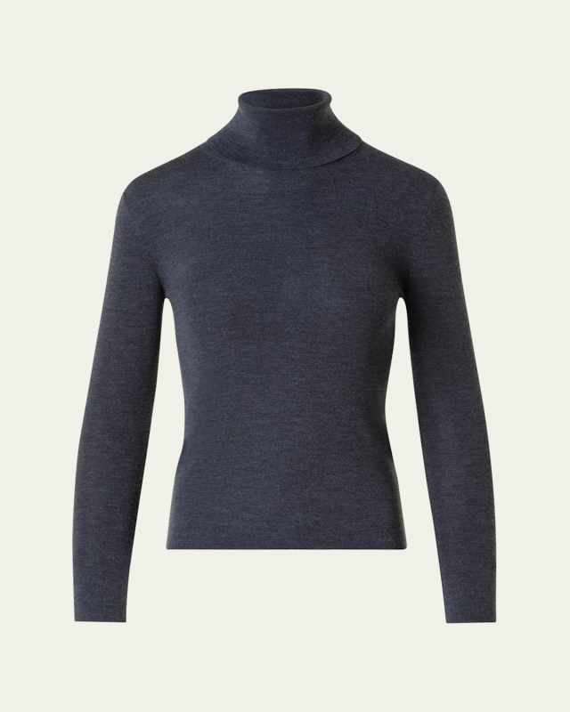 Full Needle Merino Wool Turtleneck Sweater